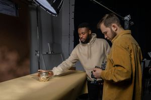 Training session setup with professional male gear